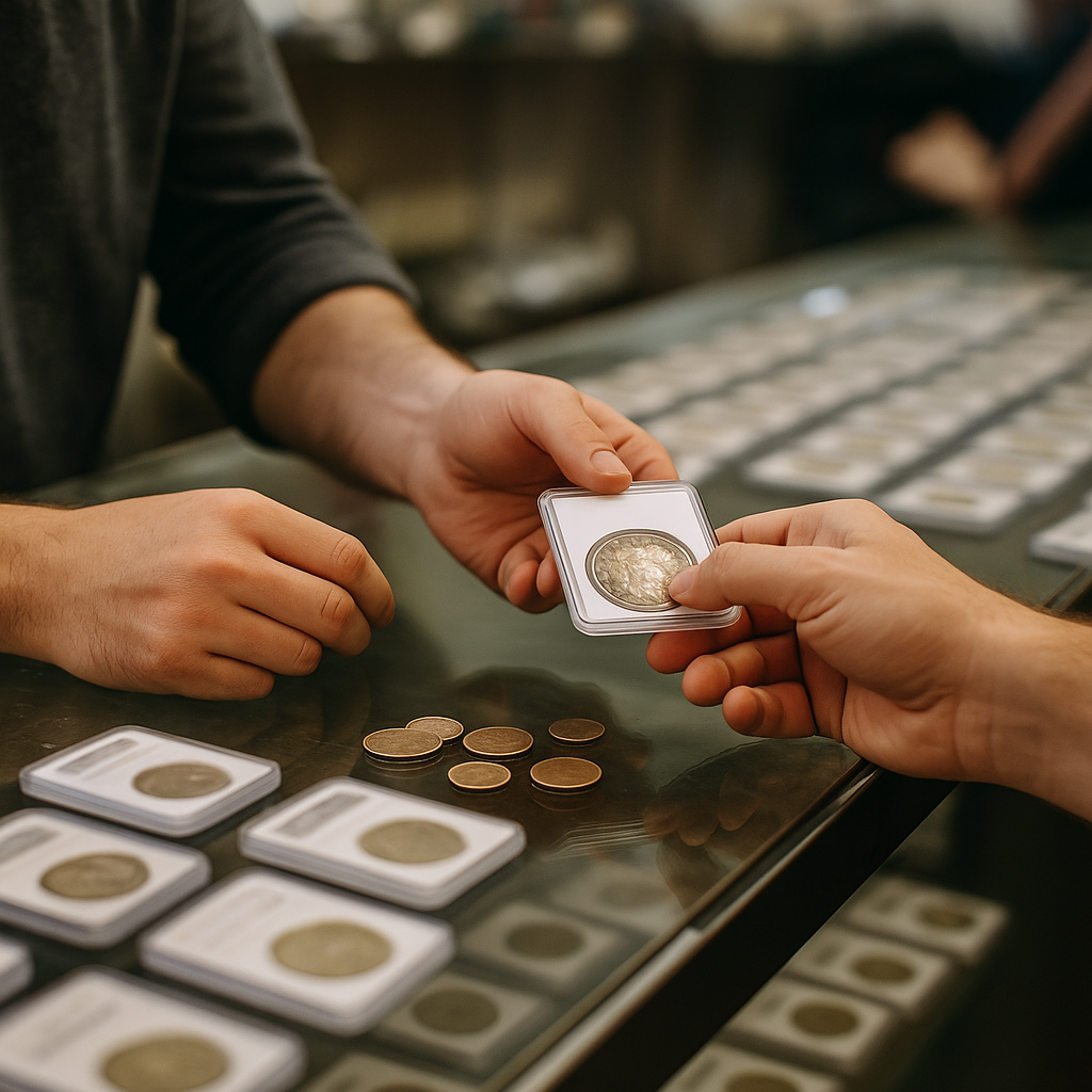 Hands exchanging a graded silver coin during a sale at a coin shop counter. Title Tag: Coin Collection Sale Transaction at Coin Shop Counter I'm here You got this Now start Come on man leave it up planet as I still working out for you man Play food Designate your enemy Any round you fire will float around in 5METERS and state definition rounds for this bad at work Sir shovel is running Do you read me All right here's the deal we had satisfactory until we see a shuttle around in crash that they Mesa dated OK copy that OK i'm goodbye boys you're getting this weather all right now let's go let's play ball You're nervous no I'm not going to **** die Go Acceleration to supersonic experience in 15 seconds Citizen Identified John Carlisle N 8321 I have a situation here Lovely to hear your voice there's a citizen fairing sensitive brain data out of the city right now some thieves are trying to hijack you don't call it recently deactivated agent if I **** information man Oh that's a real contract Come on