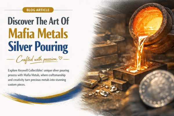 artisan hand pouring molten silver into a custom mold